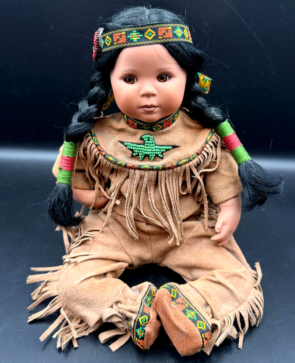 Danbury Mint Brave And Free Native American Porcelain Doll Gregory Perillo 1992